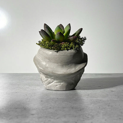 small cement plant pots Freddy Concrete Planter