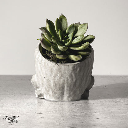 Frankenstein Concrete Planter