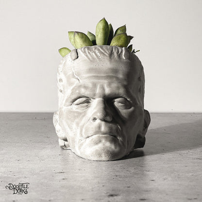 Frankenstein Concrete Planter