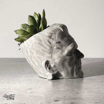 Frankenstein Concrete Planter