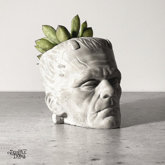 Frankenstein Concrete Planter